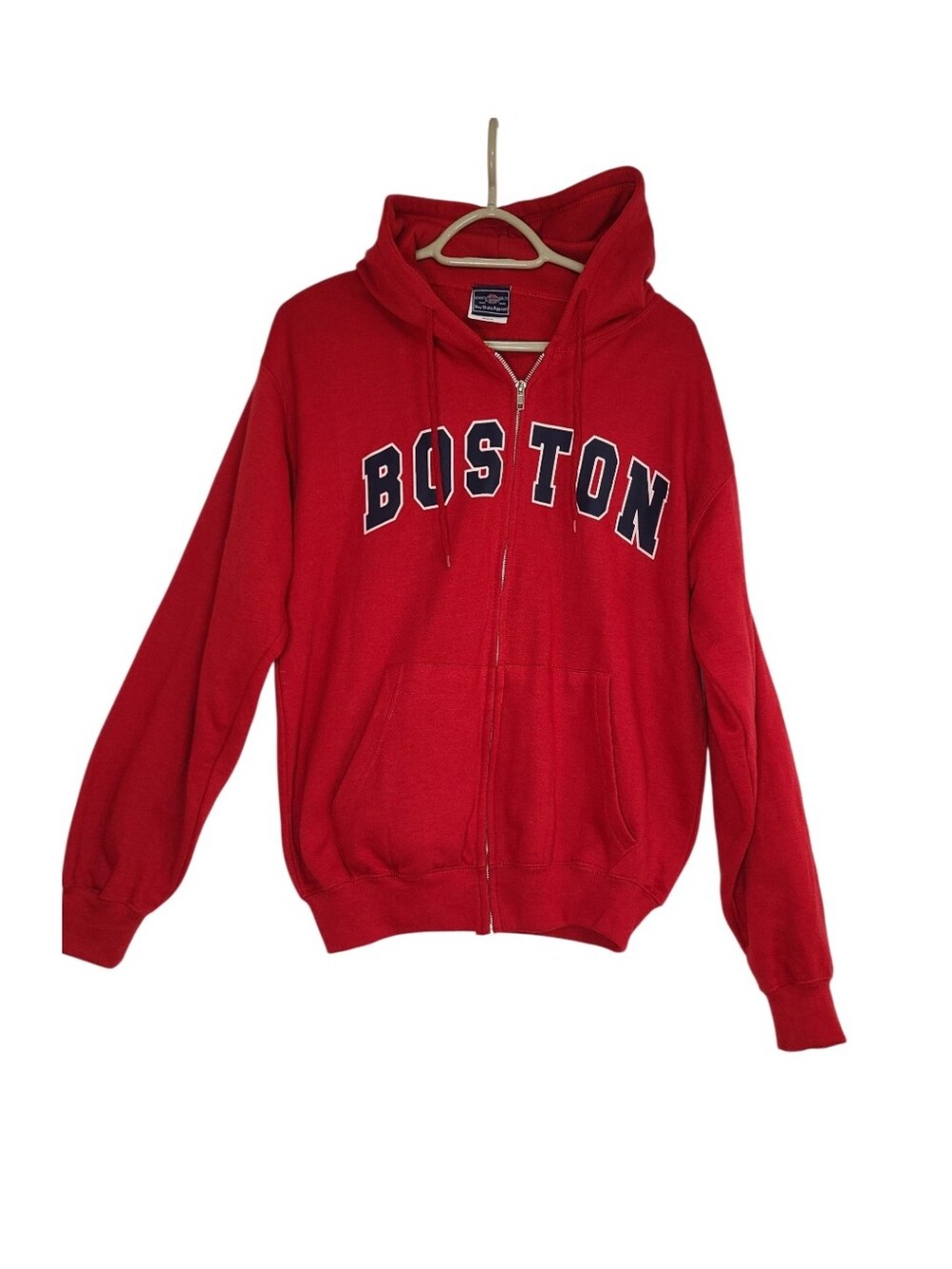 Bay State Apparel Boston Red Navy Full Zip Hoodie Sweatshirt Medium